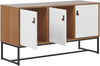 Sideboard heller Holzfarbton / weiß 3 Schränke NUEVA Bild 5