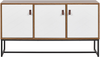 Sideboard heller Holzfarbton / weiß 3 Schränke NUEVA Bild 4