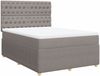 vidaXL Boxspringbett mit Matratze Taupe 160x200 cm Stoff 3294418 Bild 3