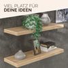 Casaria Wandregal mit Halterung, MDF, Eiche / Natur, 70 x 23 x 3,8cm Bild 4