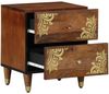 vidaXL Nachttisch 2 pcs Honigbraun 40 x 33 x 46 cm Massivholz Mango 4018735 Bild 3