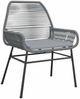 vidaXL 5-tlg. Garten-Essgruppe mit Kissen Grau Poly Rattan Glas 3334480 Bild 4