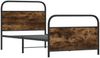 Einzelbettgestell Design für Erwachsene ohne Matratze 100x200 cm Räuchereiche Holzwerkstoff d3825e Bild 3