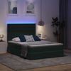 vidaXL LED-Speicherbett mit Matratze Dunkelgrün 140 x 200 cm Samt 3372792 Bild 5