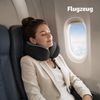 AKKEE Nackenhörnchen Nackenkissen aus Memory-Schaum, Reisekissen für Flugzeuge, mit Schlafmaske Bild 2