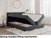 MEBLINI Boxspringbett ALBA 180x200 cm mit Bettkasten - H3B/Dunkelgrau Samt Polsterbett - Doppelbett mit Topper & Bonellfederkern-Matratze Bild 4