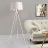 Lux.pro 'Manchester' Stehleuchte, Metall / Stoff weiß, Höhe 150 cm Bild 3