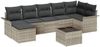 vidaXL Gartensofa-set mit Kissen 8 pcs Hellgrau Poly-Rattan 3345462 Bild 2