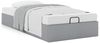 vidaXL Ottoman-Bett ohne Matratze Hellgrau 90x190 cm Stoff 3310840 Bild 4