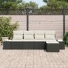 vidaXL Sofa Set mit Kissen 5 pcs Schwarz Poly Rattan 3347017 Bild 3