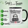 Momentals Tasse Abschied – „Glückwunsch zu deiner Flucht“ – Abschiedsgeschenk Kollegen, Gratis Versand · Links-&Rechtshänder · Spülmaschinenfest Bild 2