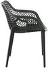 CLP Gartenstuhl Air XL 2er Set - Modernes Design, Kunststoff, Wetterfest, Stapelbar,dunkelgrau Bild 4