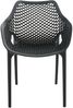 CLP Gartenstuhl Air XL 2er Set - Modernes Design, Kunststoff, Wetterfest, Stapelbar,dunkelgrau Bild 2