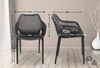 CLP Gartenstuhl Air XL 2er Set - Modernes Design, Kunststoff, Wetterfest, Stapelbar,dunkelgrau Bild 3