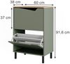 Schuhkipper Marelle Grün/Artisan 60 x 91.6 cm mit 2 Fächern Vicco Bild 2