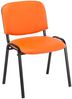 CLP 12er Set Besucherstuhl Ken Kunstleder mit robustem Metallgestell und gepolsterter Rückenlehne,orange Bild 2