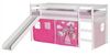 IDIMEX Hochbett BENNY Hochbett mit Rutsche weiß mit Vorhang PRINZESSIN in rosa/pink Bild 4