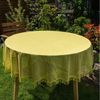 laro Tischdecke Gartentischdecke Wetterfest Rutschfest Rund Bild 2