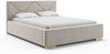 MEBLINI Polsterbett 160x200 ohne Lattenrost ohne Matratze – LIZZY – Taupe Samt – Doppelbett ohne Bettkasten - Stauraumbett - Kopfteil Bett ohne Stauraum Bild 2