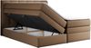 Boxspringbett mit Doppelmatratze - ALVIN-KING Braun 200x200 cm Kunstleder Mittelfest (H3) Bild 4