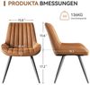 HawthyHome Esszimmerstuhl Stuhlset – Polsterstühle, Moderner Küchenstuhl (2 St), mit Ergonomischer Rückenlehne und Metallbeinen Bild 4
