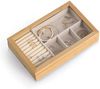 ZELLER 18629 Schmuckkästchen aus Bambus/MDF/Glas ca. 29 × 18 × 6 cm Bild 3