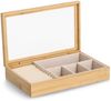 ZELLER 18629 Schmuckkästchen aus Bambus/MDF/Glas ca. 29 × 18 × 6 cm Bild 2