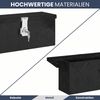 Aluminiumbox mit Deckel - Abschließbar | Alubox Deichselbox Alu Anhängerbox Werkzeugkiste Metall Transportbox Metallkiste, 50x15x20,5cm Schwarz Bild 4