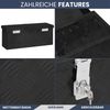 Aluminiumbox mit Deckel - Abschließbar | Alubox Deichselbox Alu Anhängerbox Werkzeugkiste Metall Transportbox Metallkiste, 50x15x20,5cm Schwarz Bild 5