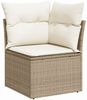 vidaXL Garten-Sofa-Set mit Kissen mit Speicher 10 pcs Beige und Creme 3363421 Bild 5