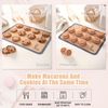 Backmatte Silikon Macaron Keks 3-Stück Set Grau Backunterlage Backfolie Antihaft Bild 4