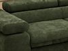 MKS Möbel 'Pablo L-Form' Ecksofa mit Schlaffunktion, verstellbare Kopfstützen, Dunkelgrün, Schenille glatt, ohne Topper, Rechts Bild 5
