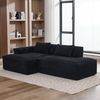 Odikalo 2-Sitzer Sofas wohnzimmer Ecksofa mit Schlaffunktion und Kissen, breites Economy-Textil-Sofa mit zwei Kissen+Federtasche-modernes einfaches und komfortables Sofa ideal für kleine Wohnzimmer Wohnungen und Büros Bild 2