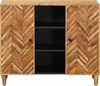vidaXL Stauraumschränke Braun 90 x 33,5 x 75 cm Massivholz Mango 4018944 Bild 3