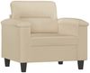 vidaXL 4-tlg. Sofagarnitur mit Kissen Creme Mikrofasergewebe 3202312 Bild 3