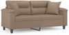 vidaXL 2-Sitzer-Sofa mit Zierkissen Cappuccino-Braun 140 cm Kunstleder 3200992 Bild 2