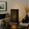 RGB LED Textil Tischleuchte, schwarz gold, H 25 cm Bild 3