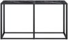Konsolentisch, Beistelltisch, Konsole Schwarz Marmor-Optik 140x35x75,5 cm Hartglas Bild 3