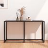 Konsolentisch, Beistelltisch, Konsole Schwarz Marmor-Optik 140x35x75,5 cm Hartglas Bild 2
