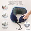 Cozyor Nackenstützkissen Memory Nackenkissen mit verstellbarem Verschluss + praktischer Tasche, Füllung: Memory Schaum Gedächtnisschaum, Bezug: waschbarer Bezug, Set, Nackenhörnchen perfekt zum Reisen, klein & kompakt, blau Ocean Serie, auch im Reise-S... Bild 3