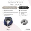 Cozyor Nackenstützkissen Memory Nackenkissen mit verstellbarem Verschluss + praktischer Tasche, Füllung: Memory Schaum Gedächtnisschaum, Bezug: waschbarer Bezug, Set, Nackenhörnchen perfekt zum Reisen, klein & kompakt, blau Ocean Serie, auch im Reise-S... Bild 4