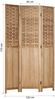 Paravent Raumteiler 3 teilig, Holz Rattan Optik Braun, 170x120 cm Bild 3