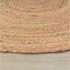 TT Home Teppich Diele, Esszimmer, Flur, Kinderzimmer, Schlafzimmer, Wohnzimmer, Rund, Höhe: 9 mm, Wohnzimmer Teppich Rund Handgewebter Kurzflor Unifarbenes Design Moder Bild 3