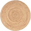 TT Home Teppich Diele, Esszimmer, Flur, Kinderzimmer, Schlafzimmer, Wohnzimmer, Rund, Höhe: 9 mm, Wohnzimmer Teppich Rund Handgewebter Kurzflor Unifarbenes Design Moder Bild 2