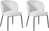 Esszimmerstuhl 2er Set ZANA Stoff Weiß Blau Bild 4