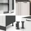 Singleküche R-Line Weiß Landhaus/Anthrazit 140 cm ohne Arbeitsplatte Vicco Bild 5