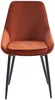 Vente-unique - MASURIE Stuhl SamtStoff Rot - B 56 cm x H 85,5 cm x L 49 cm Bild 3
