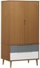 vidaXL 'Molde' Kleiderschrank, Massivholz Kiefer braun, 90 x 55 x 175 cm Bild 2