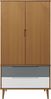 vidaXL 'Molde' Kleiderschrank, Massivholz Kiefer braun, 90 x 55 x 175 cm Bild 4
