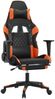 Gaming-Stuhl mit Fußstütze Schwarz und Orange Kunstleder, Drehbar [3143770] Bild 2